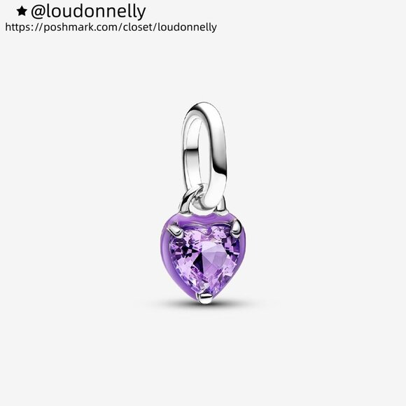 Pandora Pandora ME Purple Chakra Heart Mini Dangle Charm - Picture 1 of 4